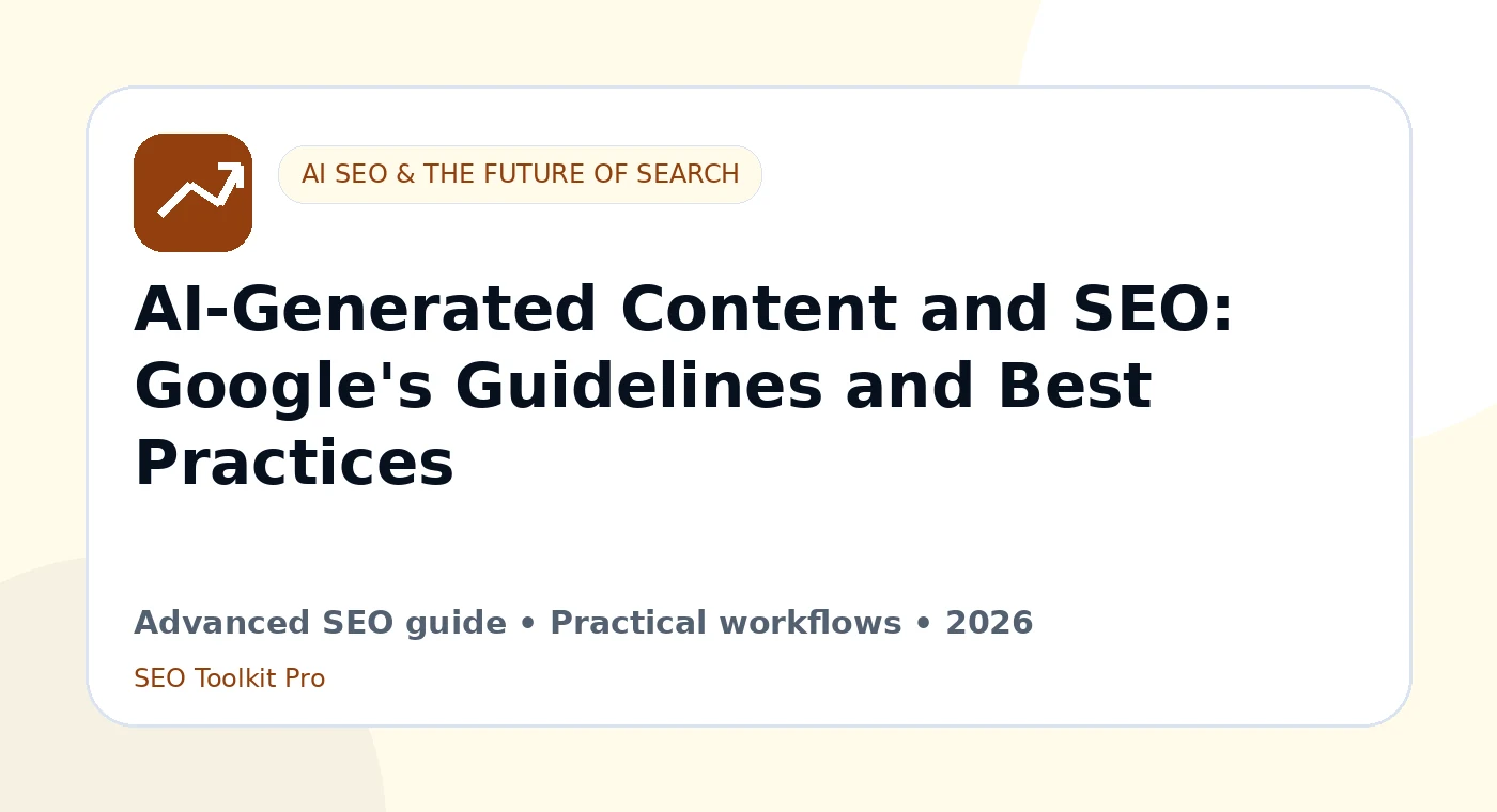 AI-Generated Innehåll and SEO: Google's Guidelines and Best Practices