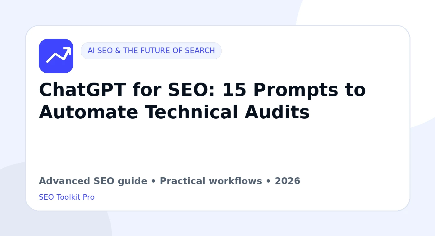 ChatGPT for SEO: 15 Prompts to Automate Technical Audits