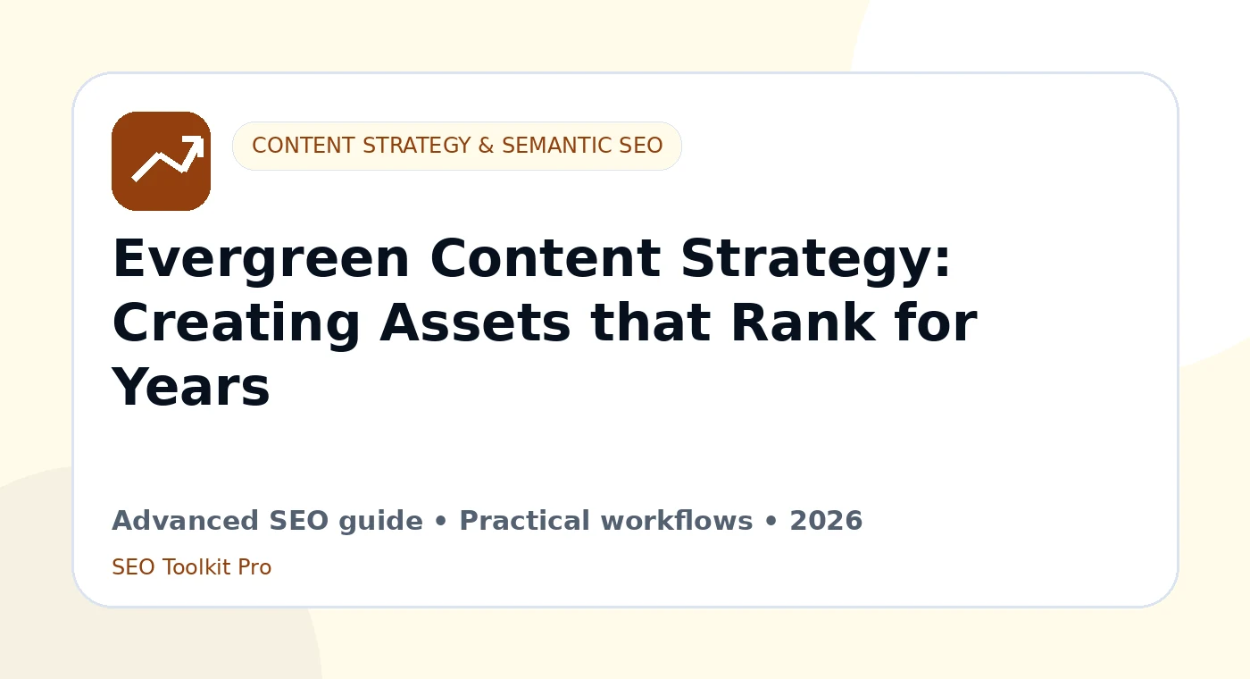 Evergreen Innehåll Strategy: Creating Assets that Rank for Years