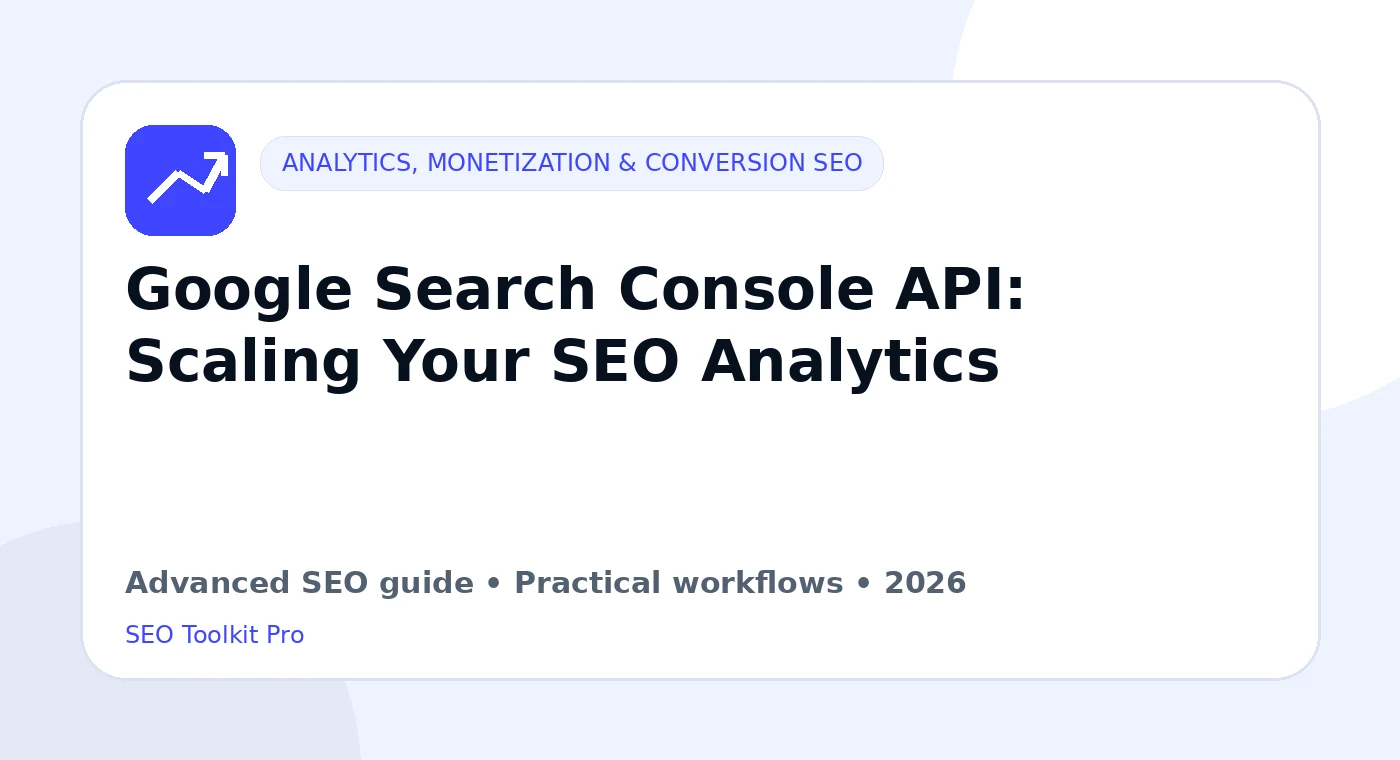 Google Search Console API: Scaling Your SEO Analys