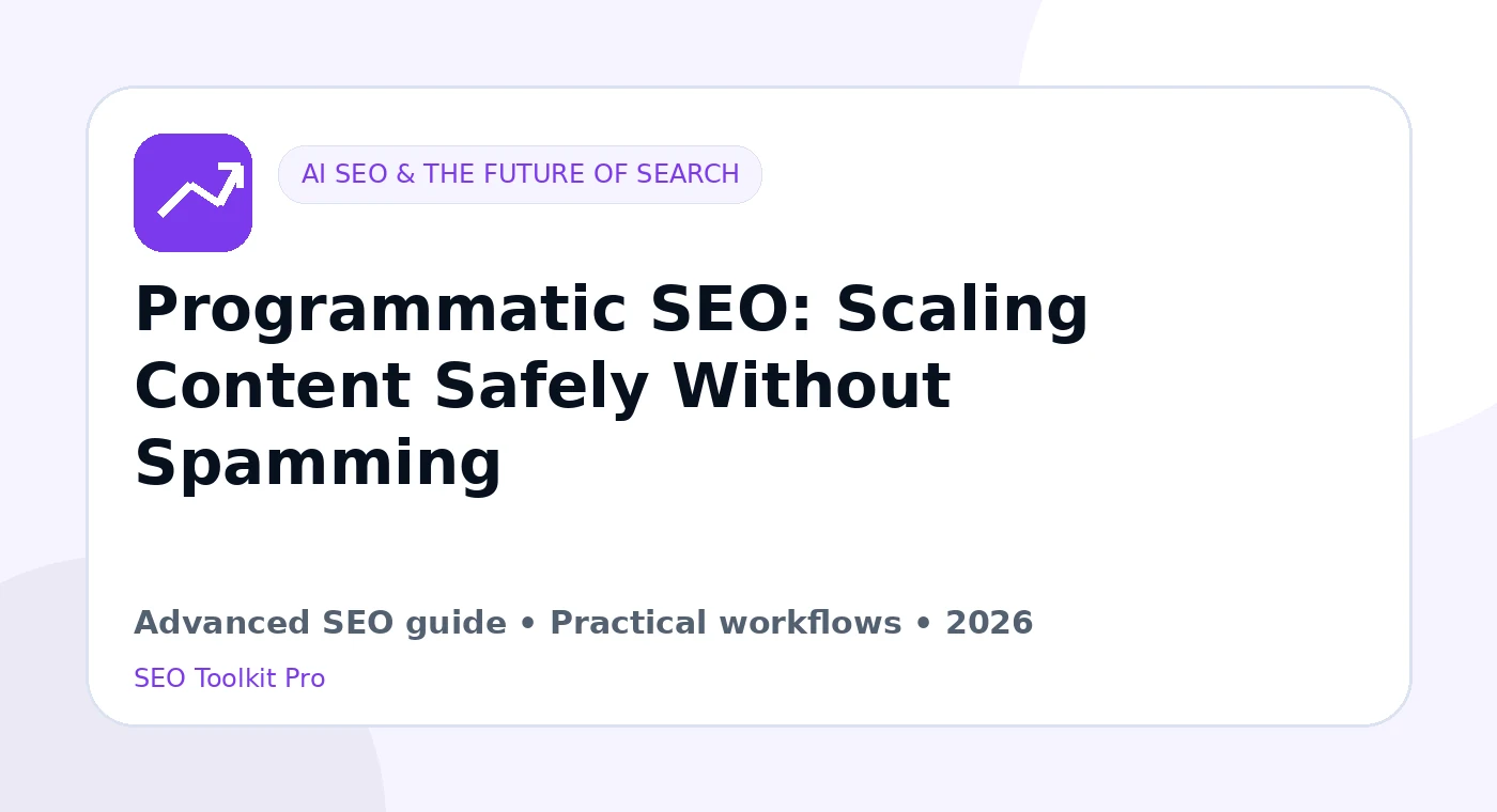 Programmatic SEO: Scaling Innehåll Safely Without Spamming