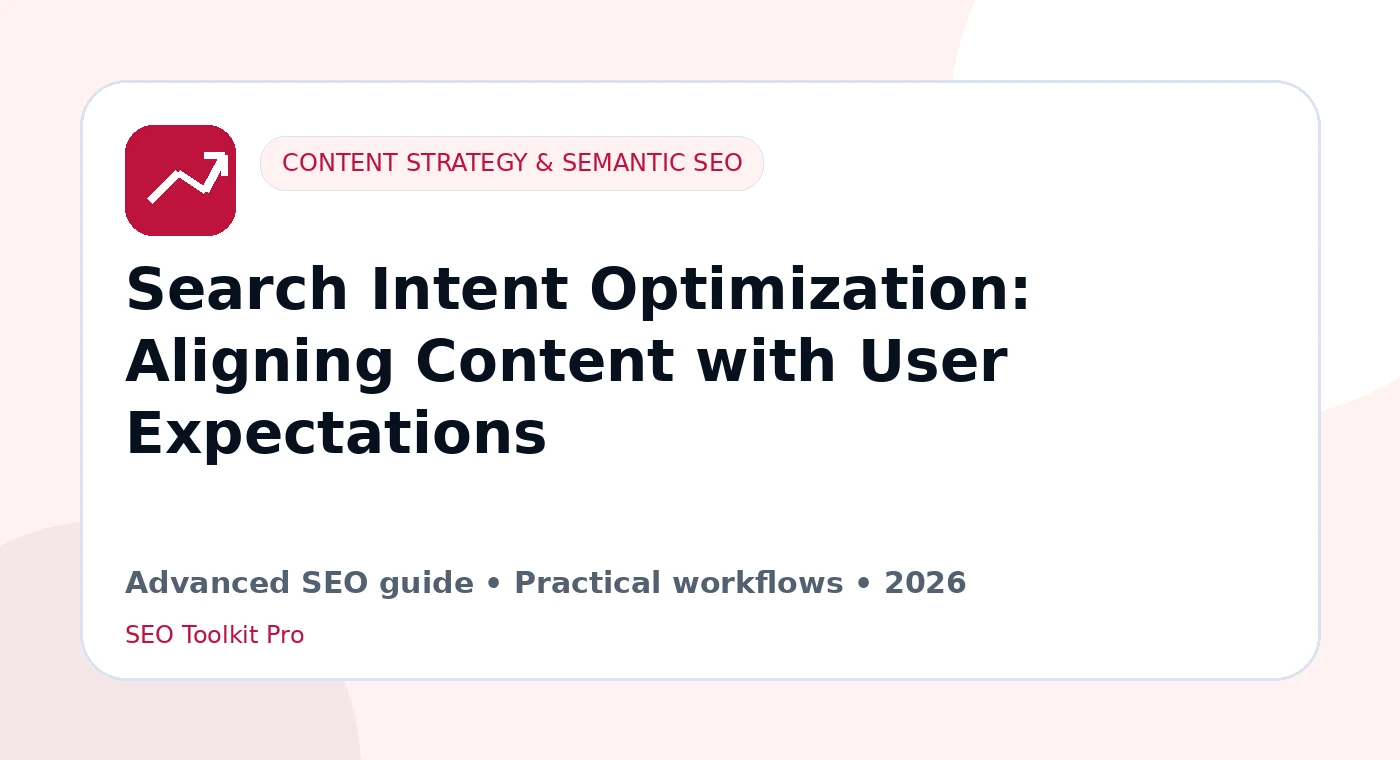 Search Intent Optimization: Aligning Innehåll with User Expectations