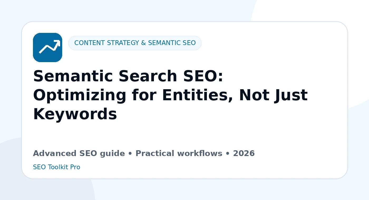 Semantic Search SEO: Optimizing for Entities, Not Just Keywords featured SEO illustration
