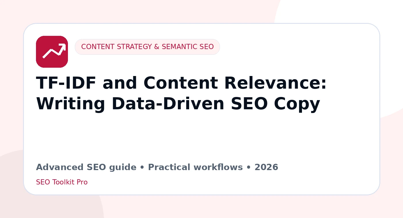 TF-IDF and Innehåll Relevance: Writing Data-Driven SEO Copy featured SEO illustration